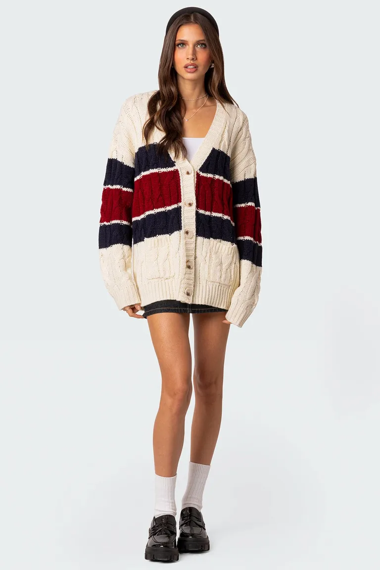 Cárdigan cable knit oversized tinsley de Edikted en Buzos y Sweaters para argentina