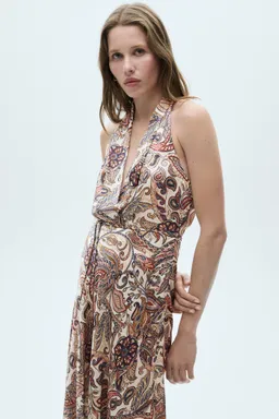 Vestido estampado con lazo de Mango en Vestidos para argentina