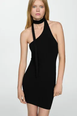 Vestido punto lazo cuello de Mango en Vestidos para argentina