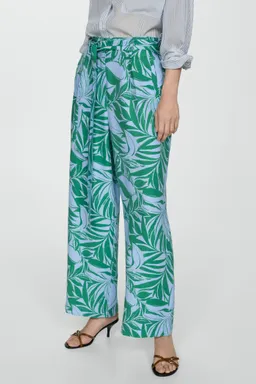 Pantalón estampado lazo de Mango en Pantalones para argentina