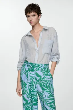 Pantalón estampado lazo de Mango en Pantalones para argentina