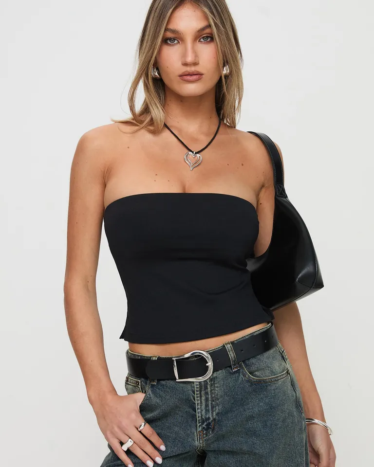 Top strapless aurorah negro de Princess Polly en Tops para argentina