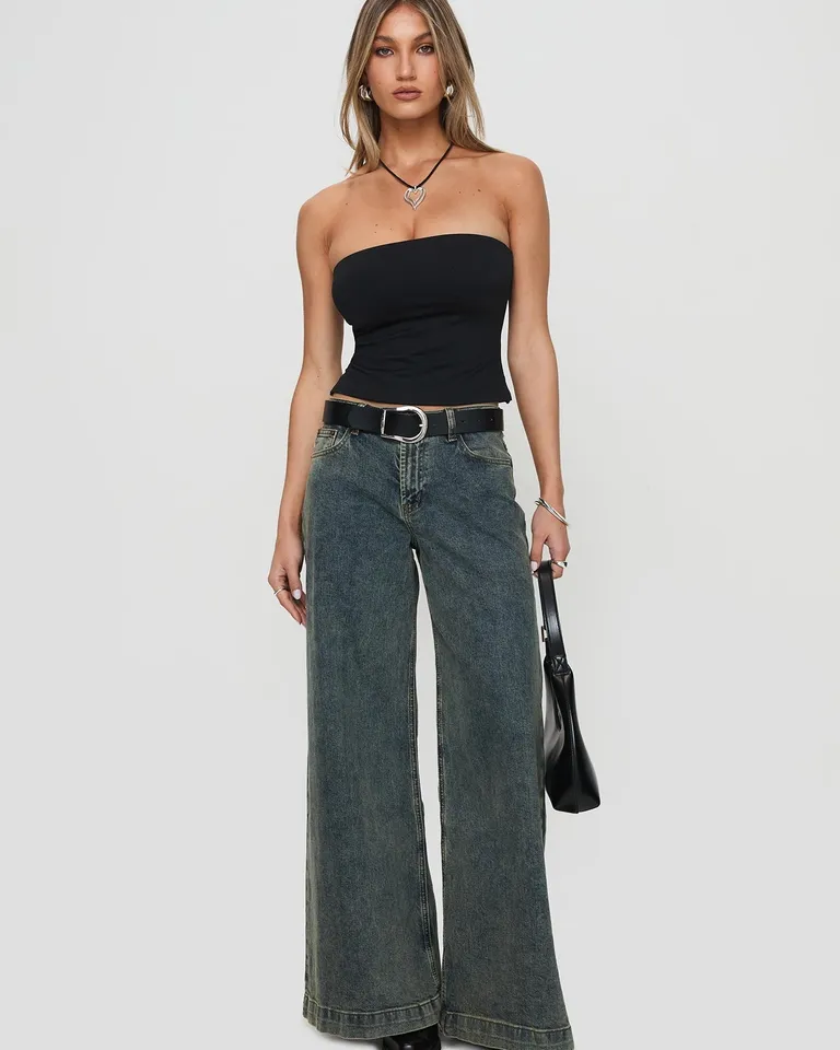 Top strapless aurorah negro de Princess Polly en Tops para argentina