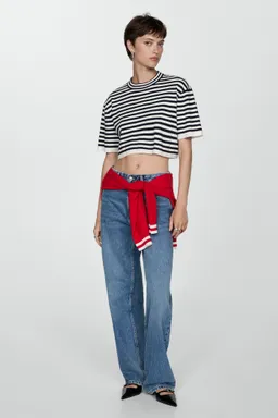 Remera corta rayas de Mango en Remeras para argentina