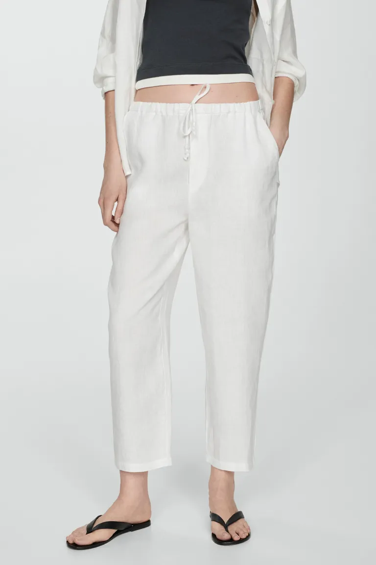 Pantalón jogger lino de Mango en Pantalones para argentina