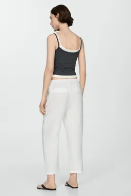 Pantalón jogger lino de Mango en Pantalones para argentina