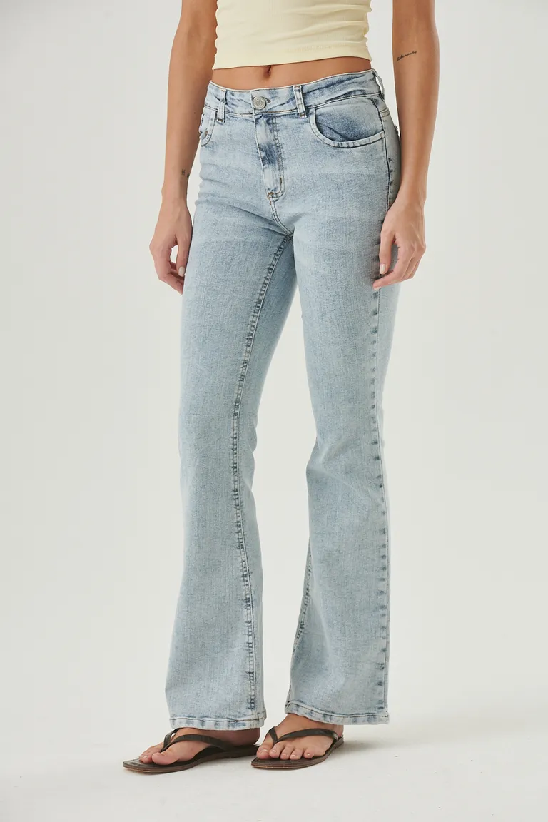 Pantalones de denim de tiro alto con diseño de corte oxford de Sweet en Pantalones para argentina