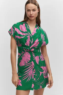 Vestido camisero estampado tropical de Mango en Vestidos para argentina