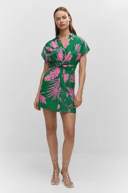 Vestido camisero estampado tropical de Mango en Vestidos para argentina