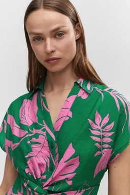 Vestido camisero estampado tropical de Mango en Vestidos para argentina