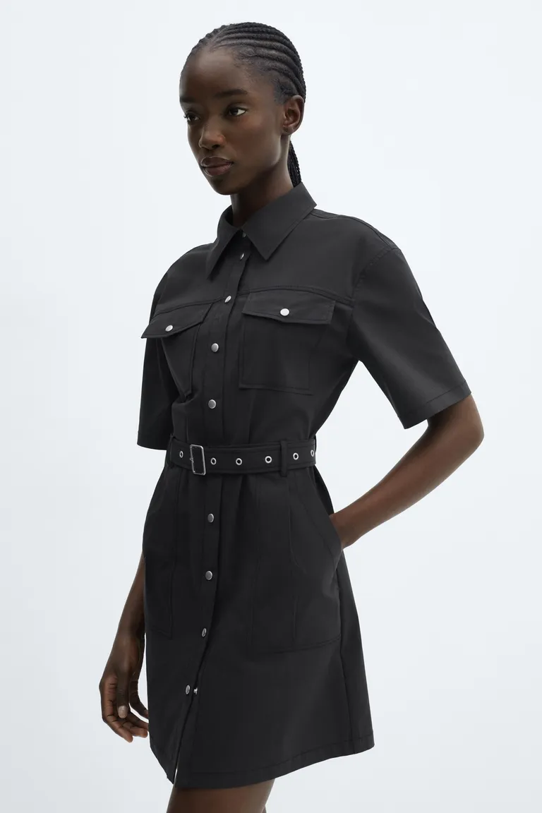 Vestido camisero con cinturón de Mango en Camisas para argentina
