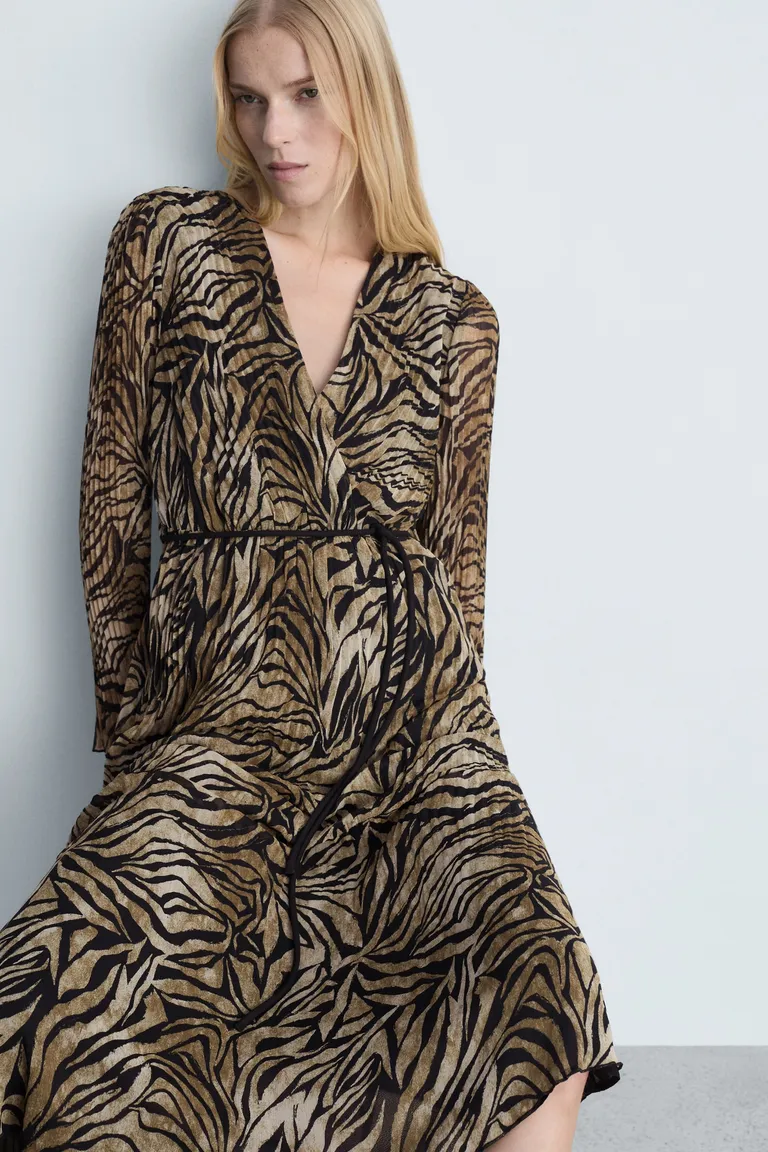 Vestido leopardo con lazo de Mango en Vestidos para argentina