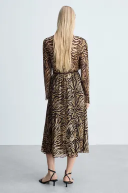 Vestido leopardo con lazo de Mango en Vestidos para argentina
