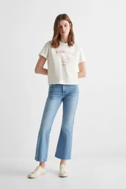 Remera crop con mensaje de Mango Teen en Remeras para argentina