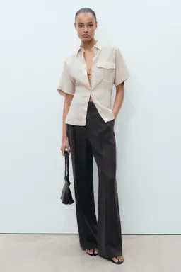 Camisa lino con bolsillo de Mango en Camisas para argentina