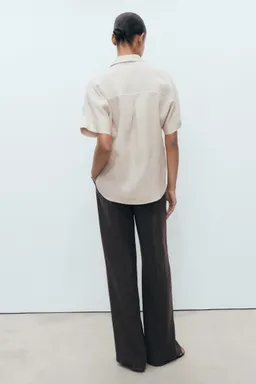 Camisa lino con bolsillo de Mango en Camisas para argentina