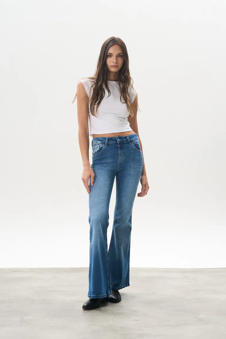 Jean denim oxford dama de Magda en Pantalones para argentina