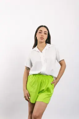 Camisa manga corta canesu volado de Blush en Camisas para argentina