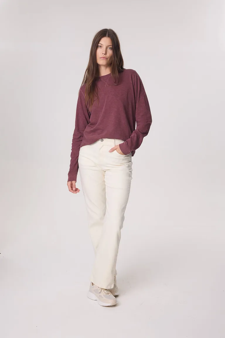 Buzo de calce regular en tela flamé con detalles pigmentados de Portsaid en Buzos y Sweaters para argentina