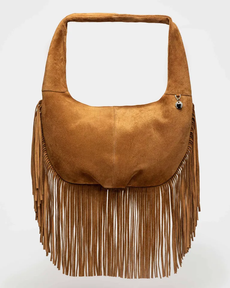 Bolso de gamuza con flecos - Estilo bohemio y sofisticado para looks de todos los días de Prüne en Bolsos y Carteras para argentina