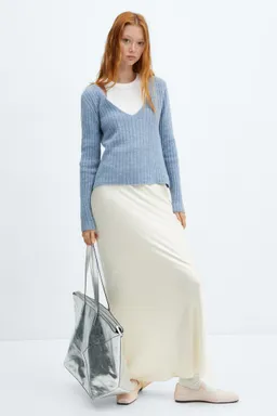 Sweater canalé cuello de Mango en Buzos y Sweaters para argentina