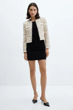 Chaqueta tweed con corchetes de Mango en Chaquetas para argentina