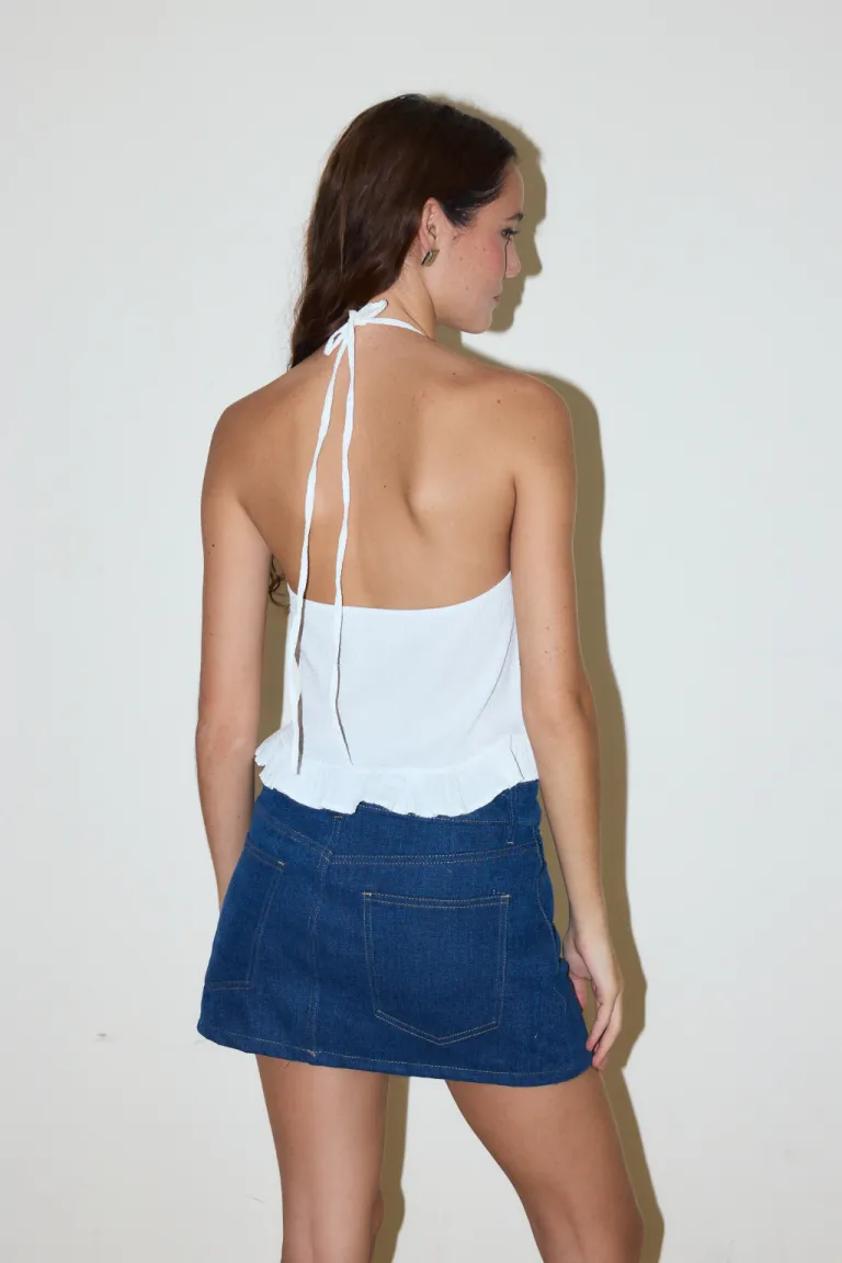 Falda de denim de corte bajo para mujer de Audaz en Faldas para argentina