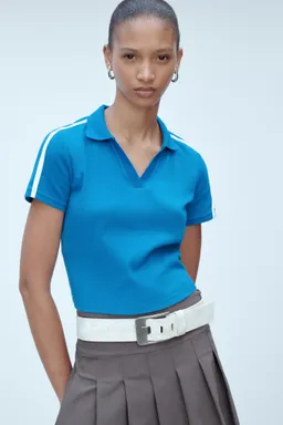 Polo algodón rayas contraste de Mango en Remeras para argentina