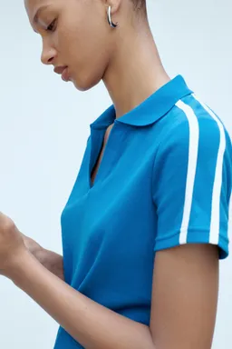 Polo algodón rayas contraste de Mango en Remeras para argentina
