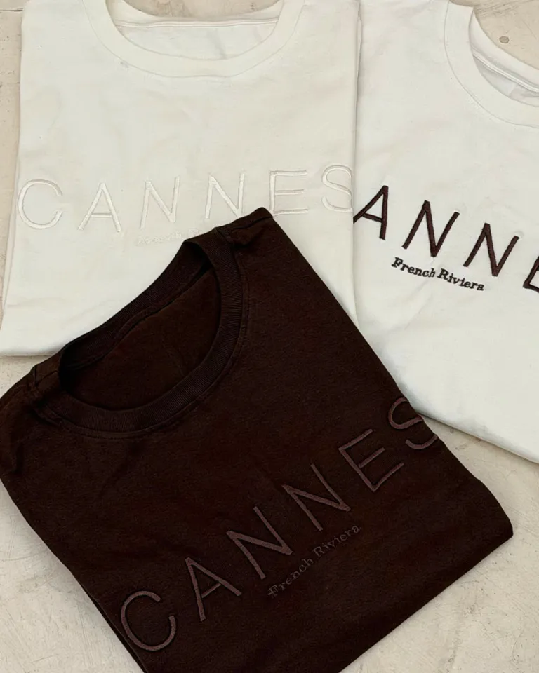 Remera Blanca con Estampado de Marca 'CANNER' para Mujer de Sky en Remeras para argentina