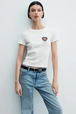 Remera algodón con mensaje de Mango en Remeras para argentina