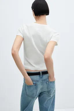 Remera algodón con mensaje de Mango en Remeras para argentina