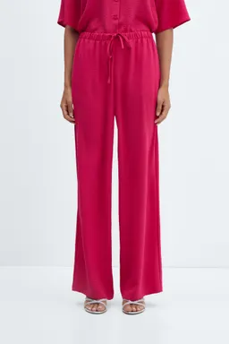 Pantalón wideleg cintura elástica de Mango en Pantalones para argentina