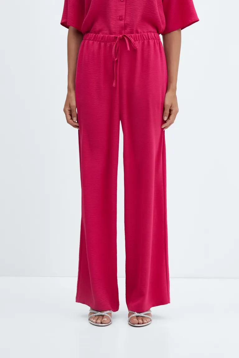 Pantalón wideleg cintura elástica de Mango en Pantalones para argentina