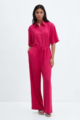 Pantalón wideleg cintura elástica de Mango en Pantalones para argentina
