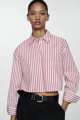 Camisa corta rayas de Mango en Camisas para argentina