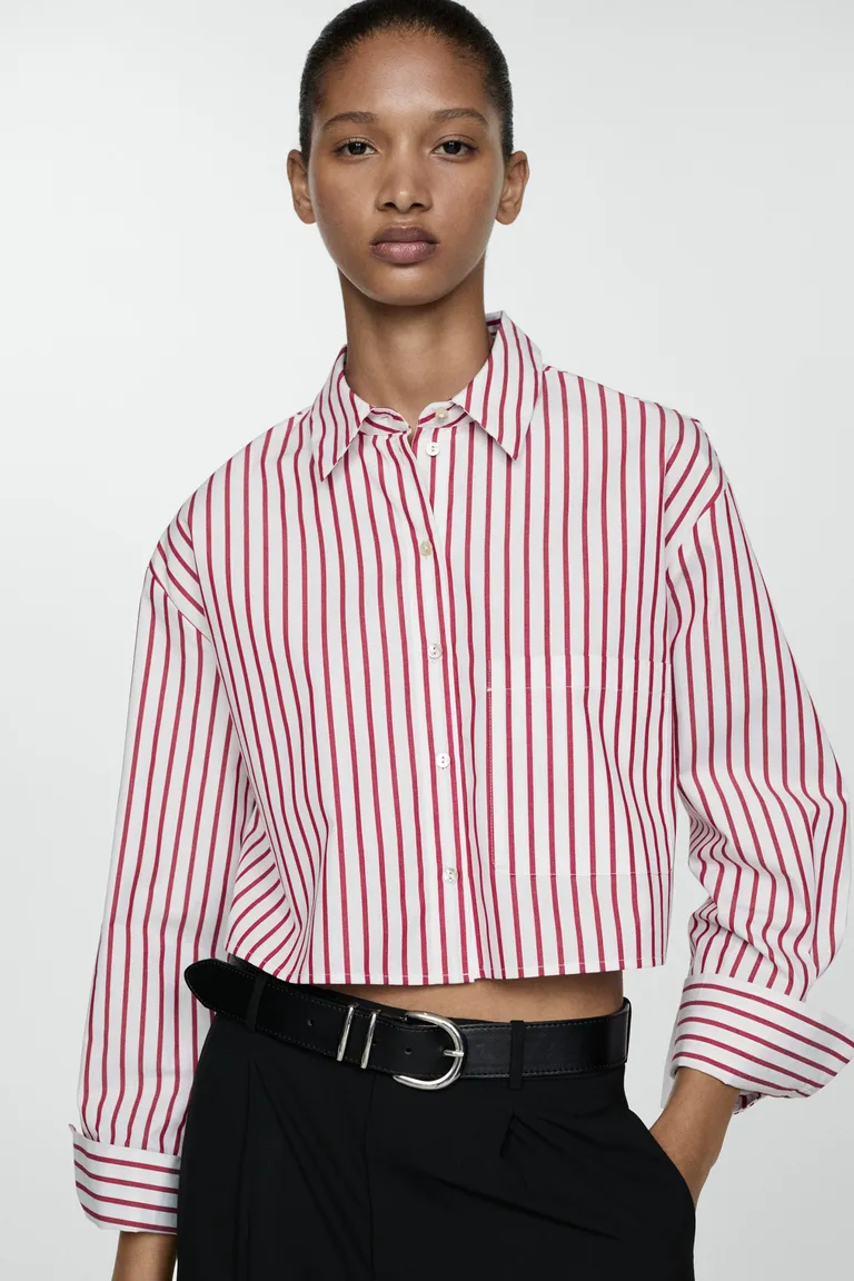 Camisa corta rayas de Mango en Camisas para argentina