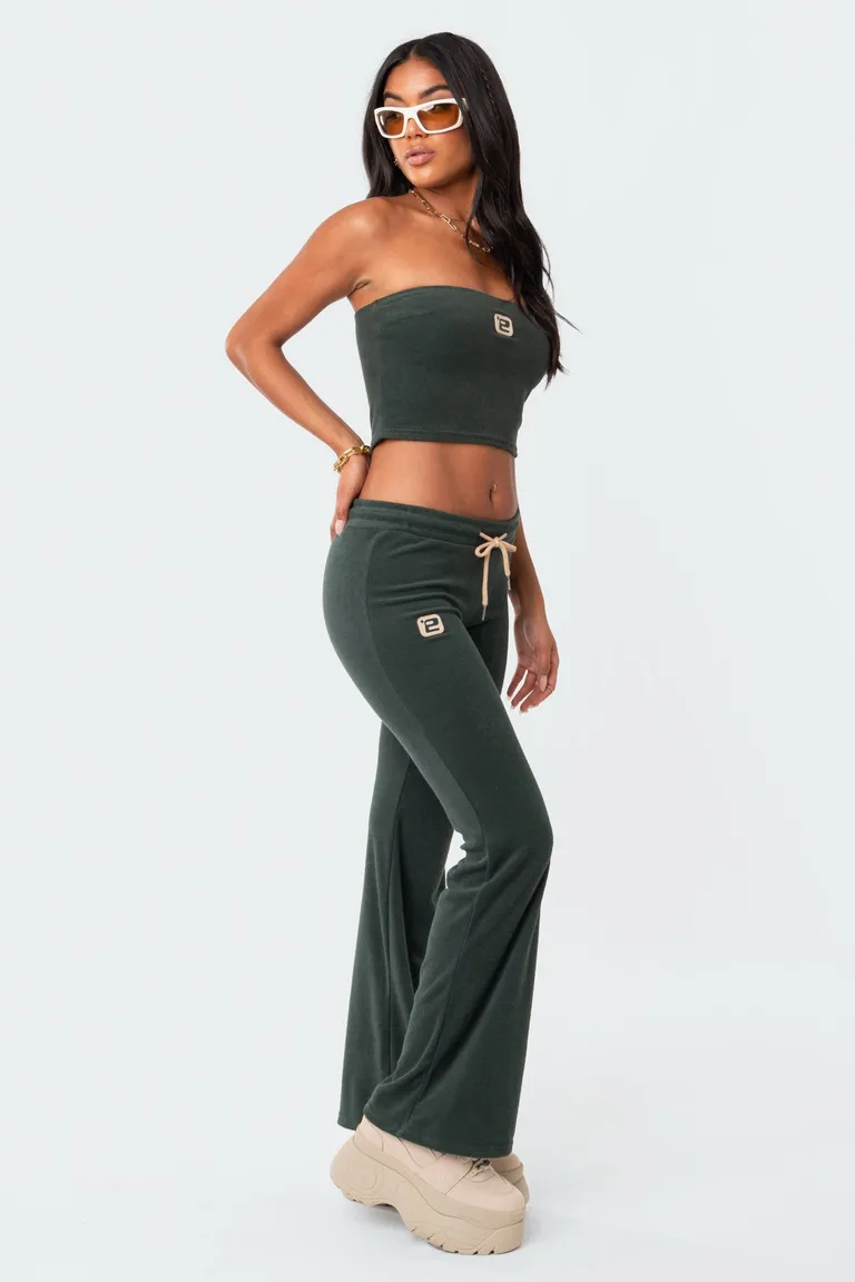 Pantalones tiro bajo terry de Edikted en Pantalones para argentina