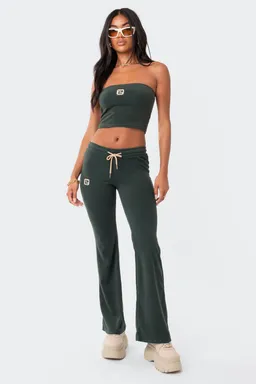 Pantalones tiro bajo terry de Edikted en Pantalones para argentina