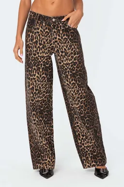 Jean tiro bajo leopardo de Edikted en Pantalones para argentina