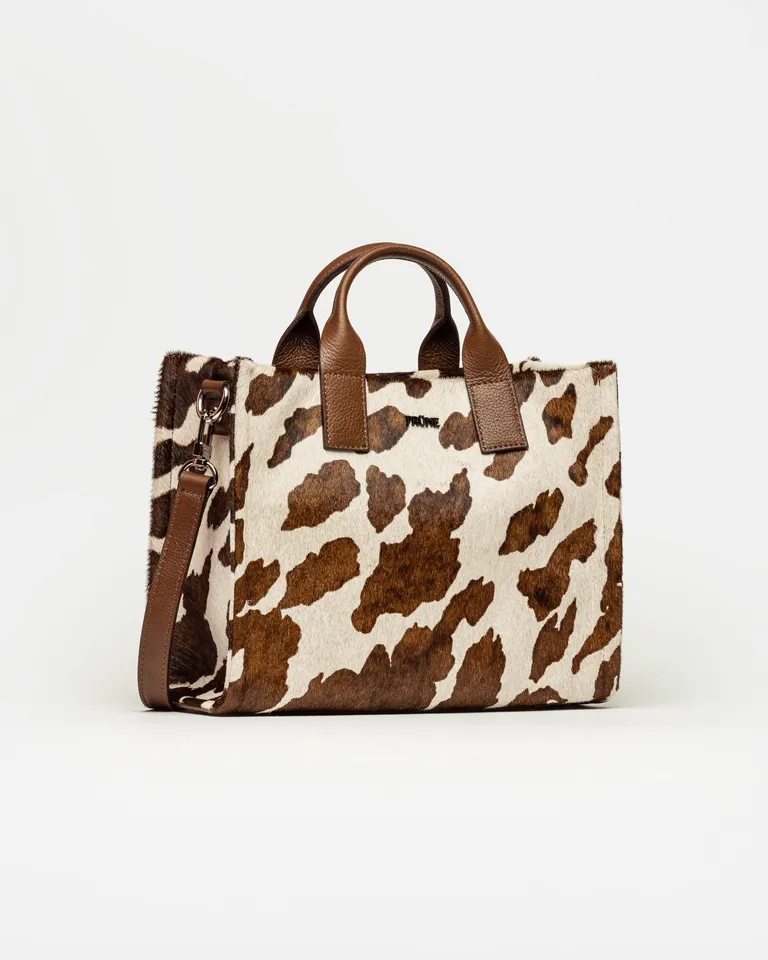 Cartera de mano con estampado de vaca, práctica y chic de Prüne en Bolsos y Carteras para argentina
