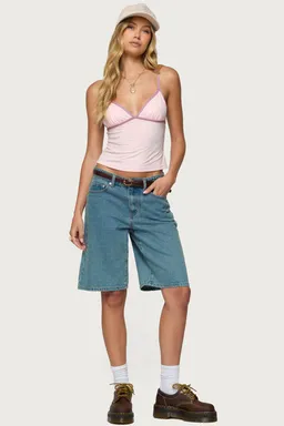 Musculosa leona con contraste de Edikted en Tops para argentina