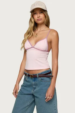 Musculosa leona con contraste de Edikted en Tops para argentina