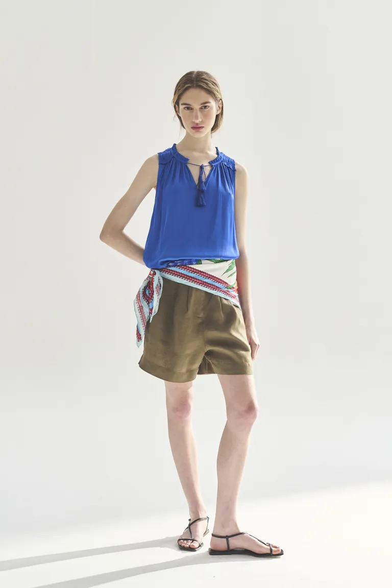 Blusa de seda con lazo en el cuello para mujer de Akiabara en Blusas para argentina