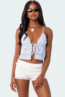 Musculosa algodón nudo candy de Edikted en Tops para argentina