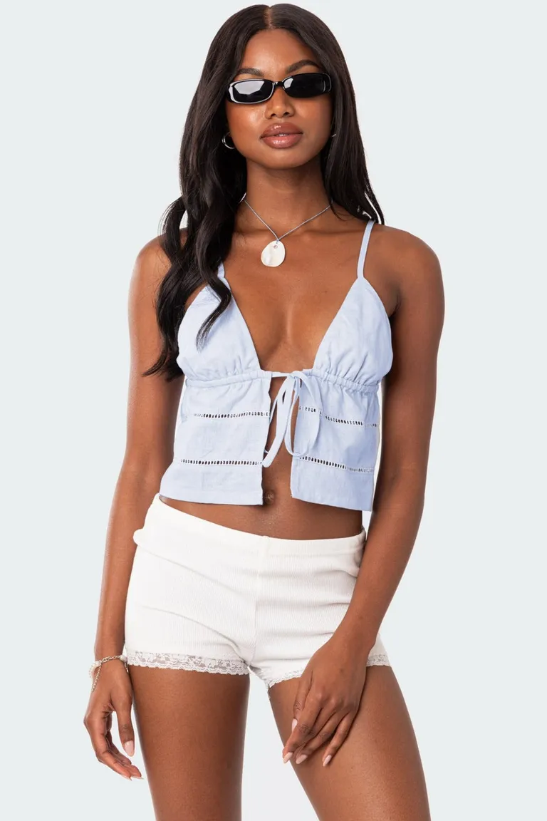 Musculosa algodón nudo candy de Edikted en Tops para argentina
