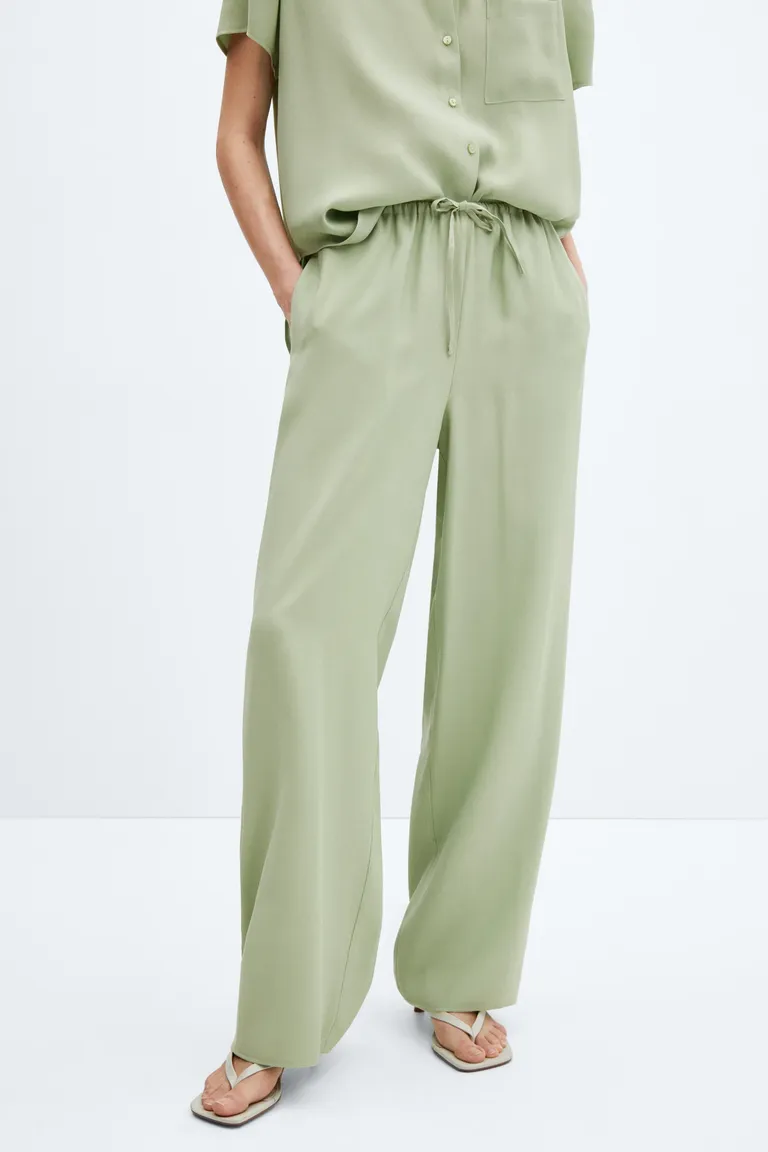Pantalón wideleg elástico de Mango en Pantalones para argentina