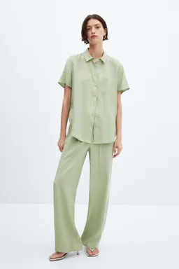 Pantalón wideleg elástico de Mango en Pantalones para argentina