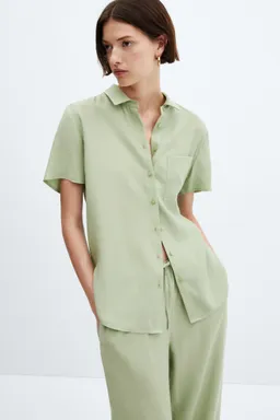 Pantalón wideleg elástico de Mango en Pantalones para argentina