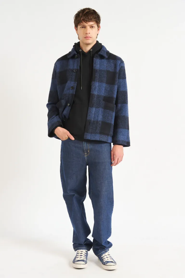 Camisaco de paño con cuello americano y bolsillos frontales de Bensimon en Abrigos y Camperas para argentina